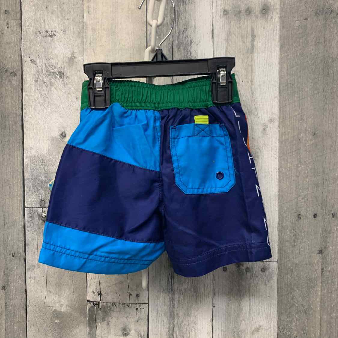 Size 2 Navy Print Disney Store Swim Trunks - OodlesCB
