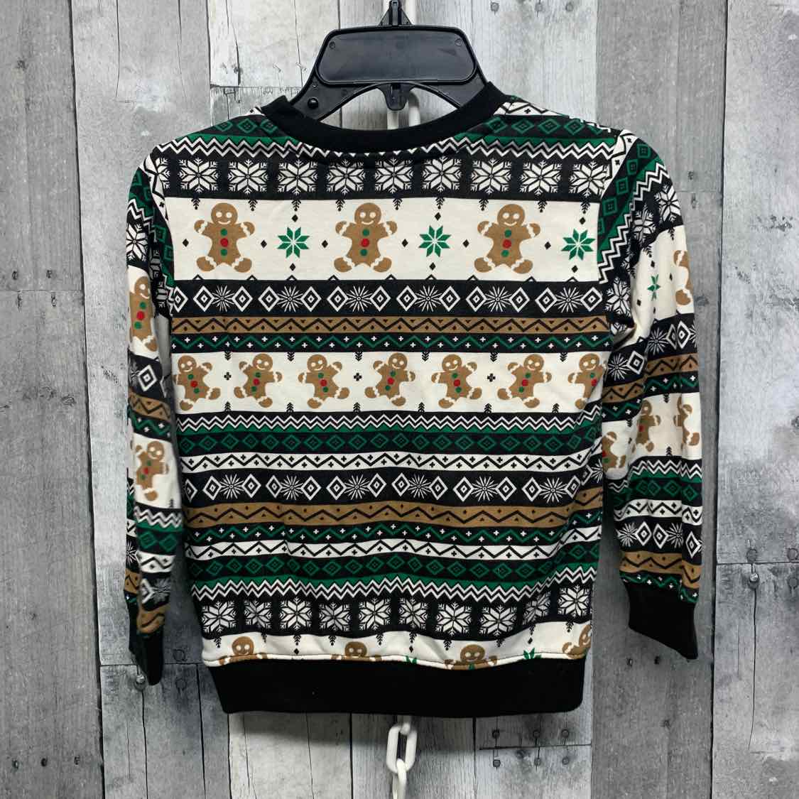 Size 5T Black Print Holiday Brands Sweat Shirt
