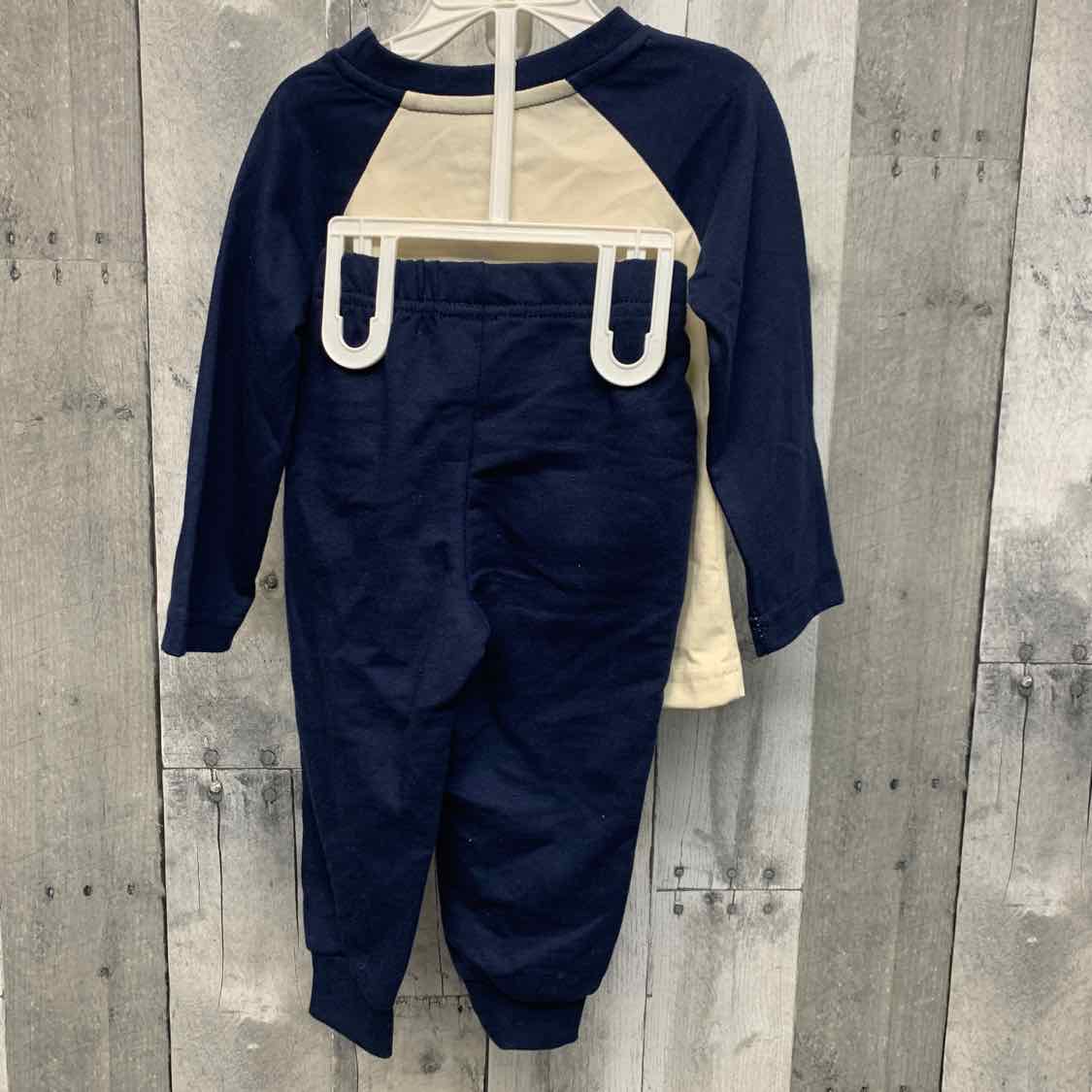 Size 12 Months White/Blue B Brand Shirt/Pants