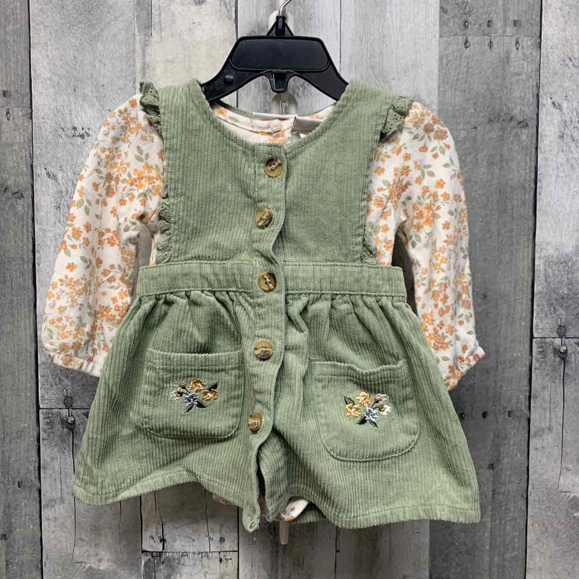 Size 12 Months Green/White Daisy Fuentes Shirt/Jumper