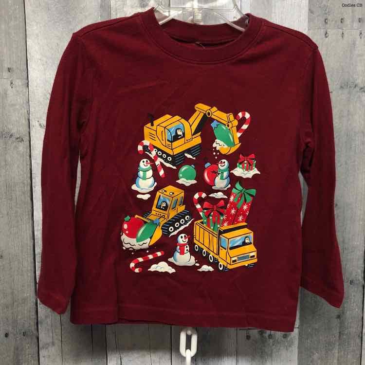 Size 3T Burgundy Graphic Jumping Beans Long Sleeve Shirt