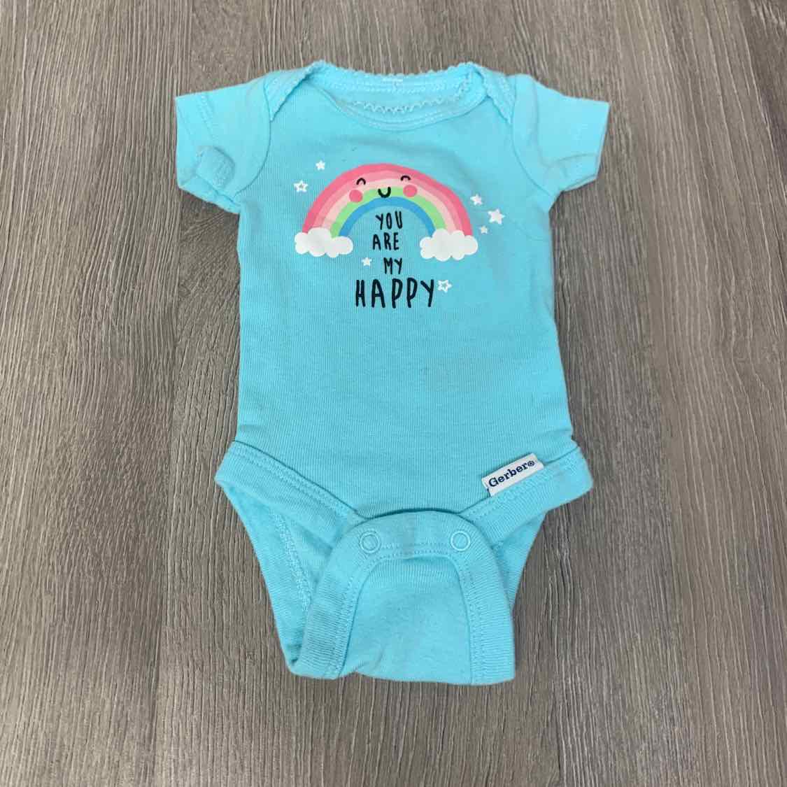 Size Preemie Blue Gerber Bodysuit