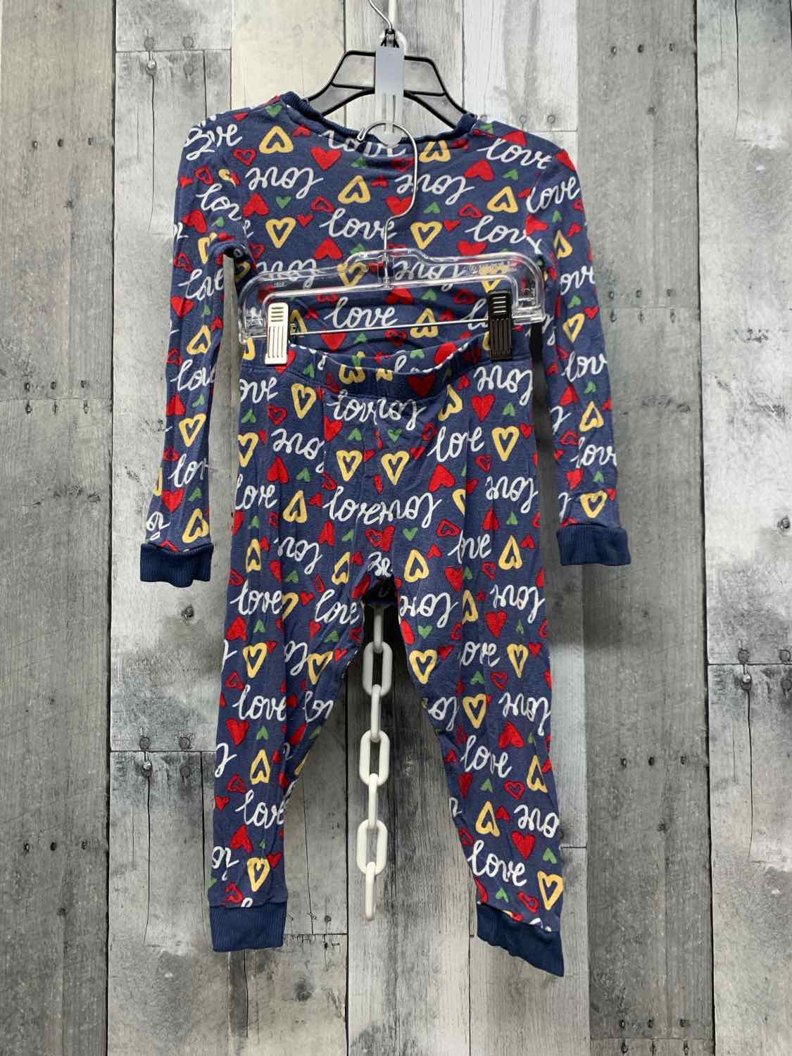 Size 3T Navy Print Mid Brand 2pc PJs