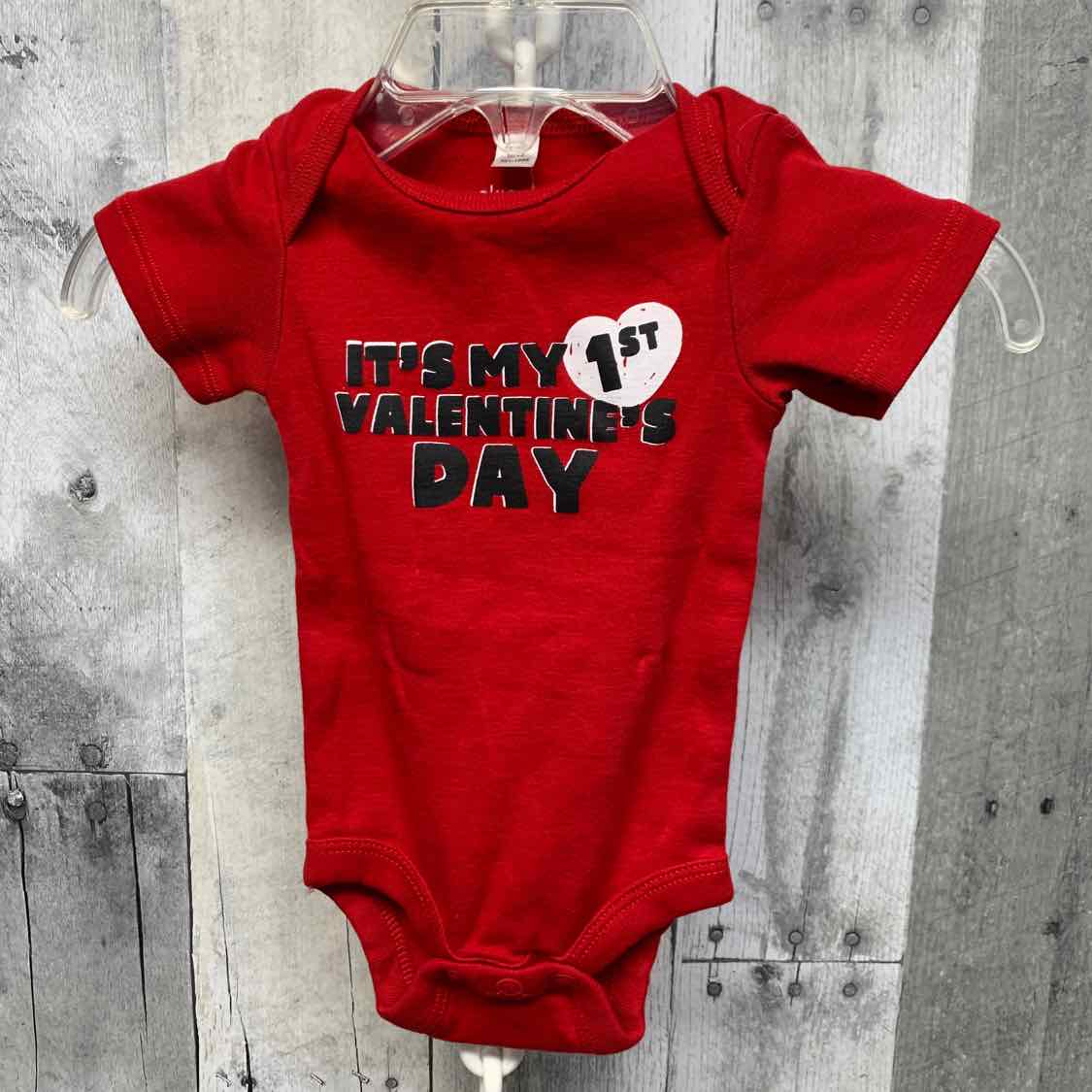 Size Newborn Red Okie Dokie Bodysuit