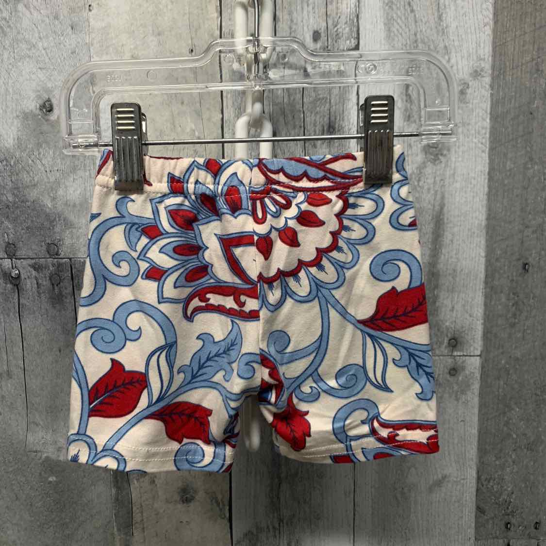 Size 12-24 Months White/Blue Dot Dot Smile Shorts - Athletic