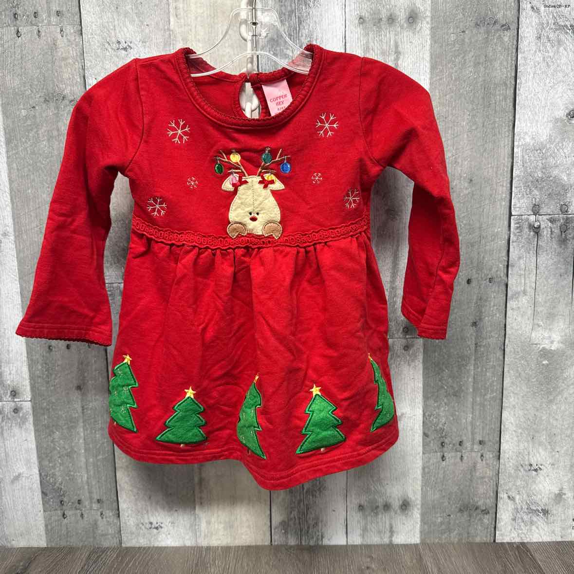 Size 4T Red Copper Key LS Dress