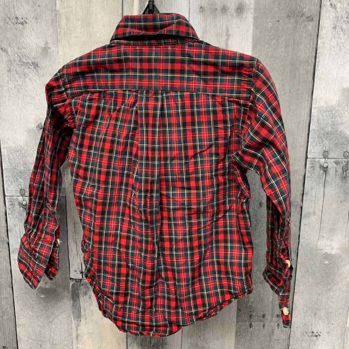 Size 2T Red Plaid Ralph Lauren LS Button Up