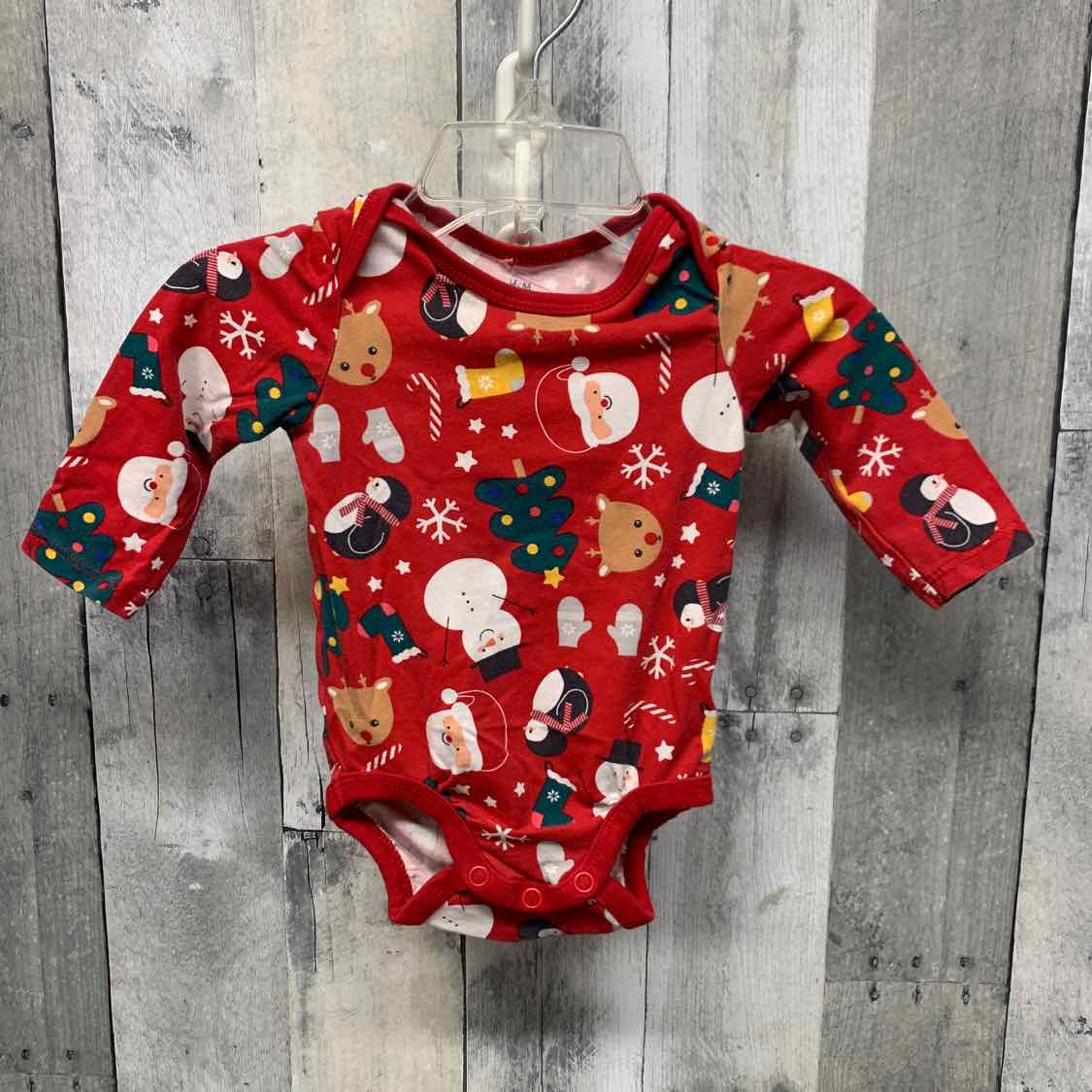 Size 0-3 Months Red Print H&M Bodysuit
