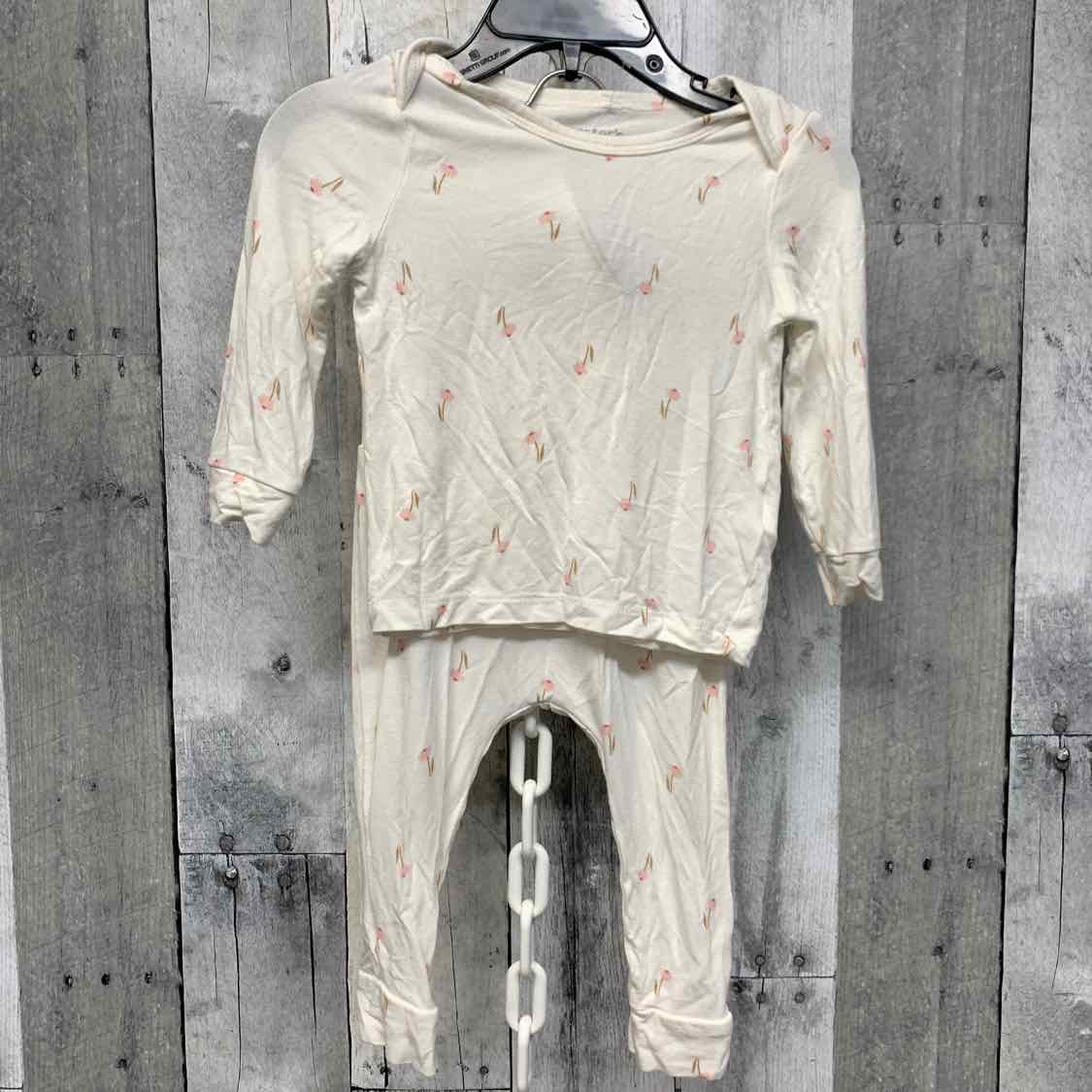 Size 9 Months White Print Just One You Shirt/Pants