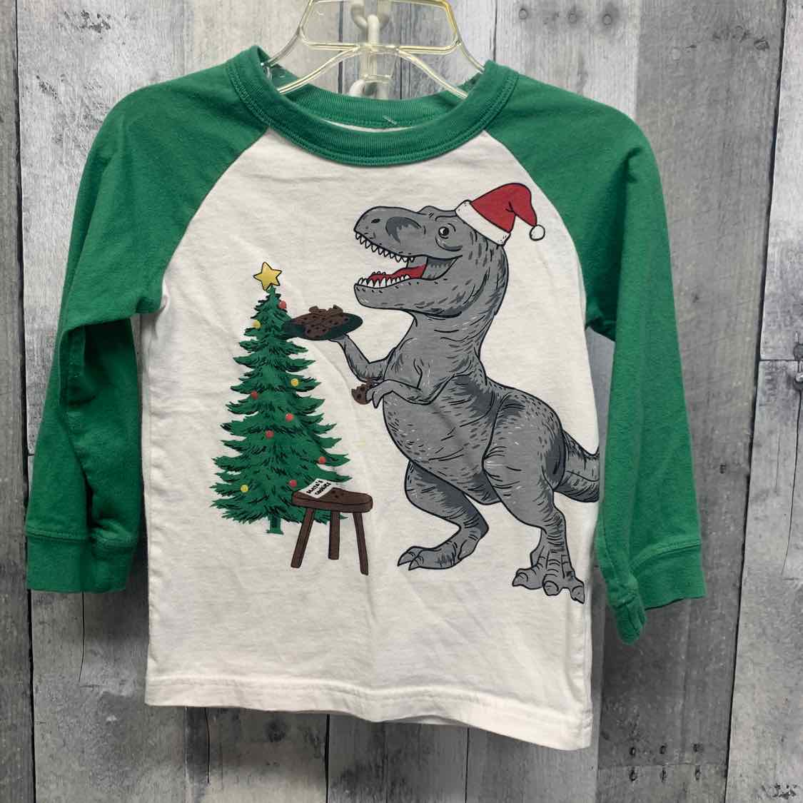 Size 2T White/Green Carter's Long Sleeve Shirt