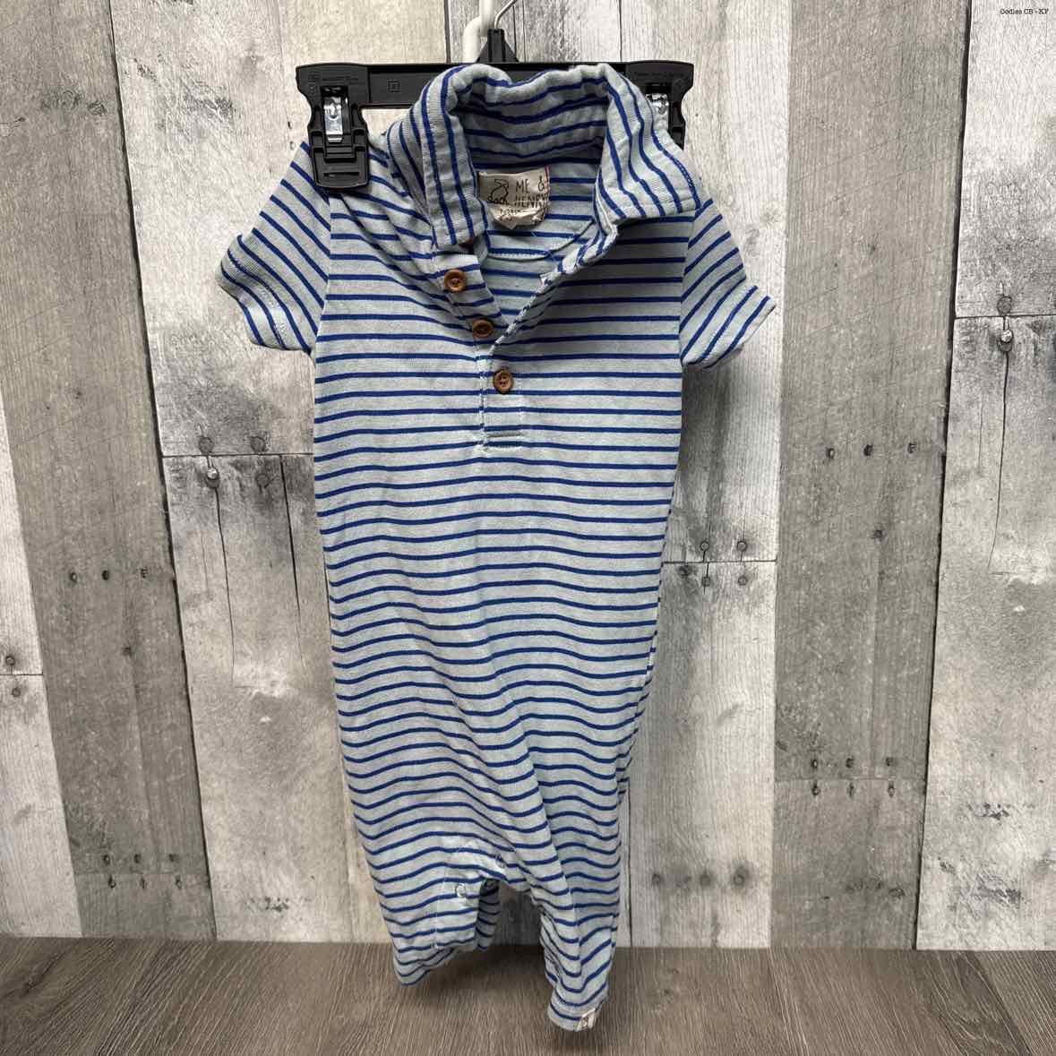 Size 12 Months Blue Striped Name Brand Romper