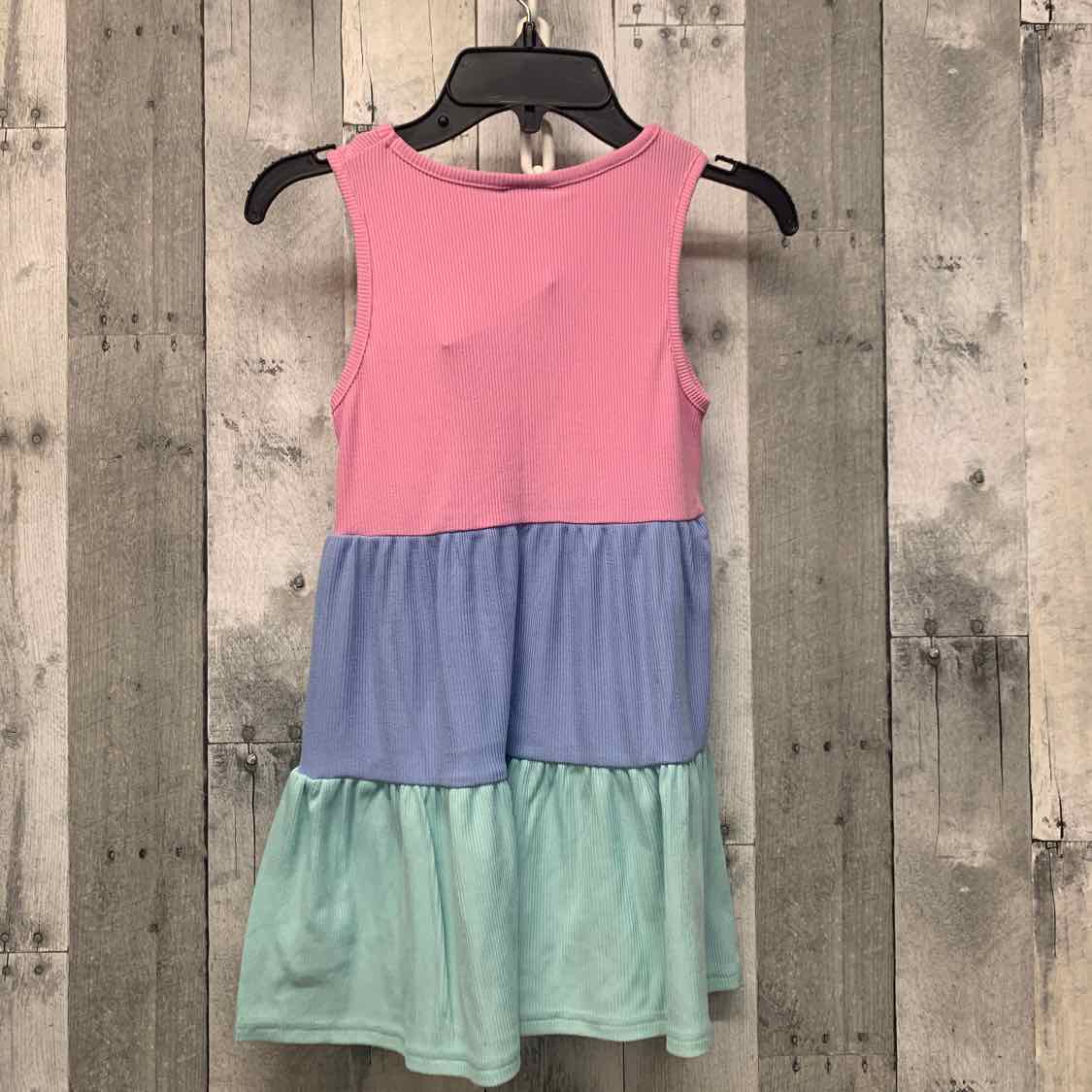 Size 6 Pink/Teal Picapino Dress - Knit