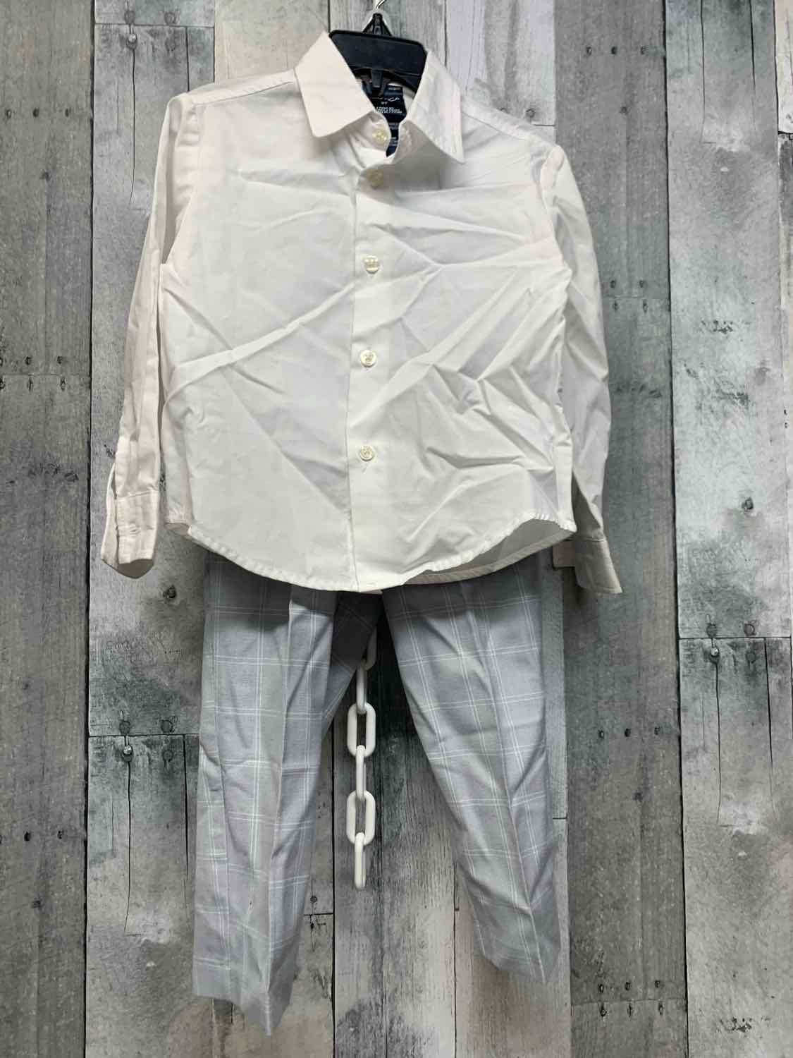 Size 3T White/Gray Nautica Shirt/Pants
