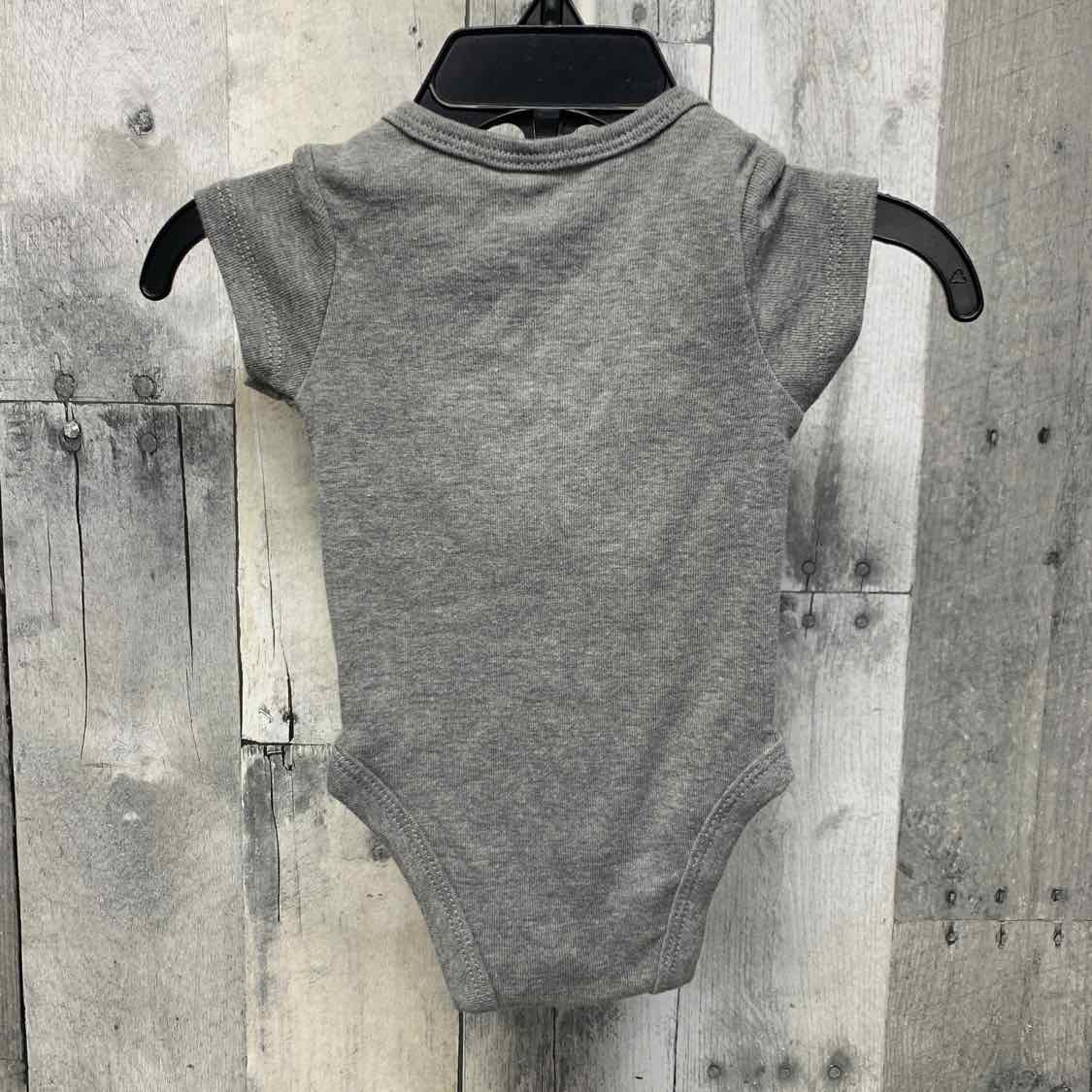 Size 3 Months Gray/Red Sport Brand Bodysuit