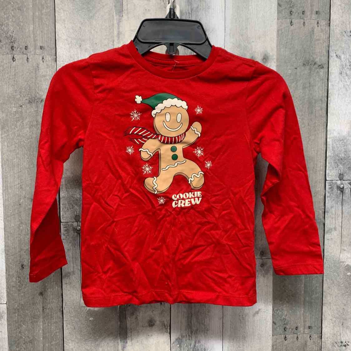 Size 4/5 Red Graphic Holiday Brands Long Sleeve Shirt