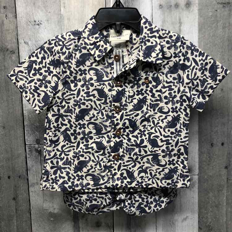 Size 3-6 Months Navy/White B Brand Shirt/Shorts