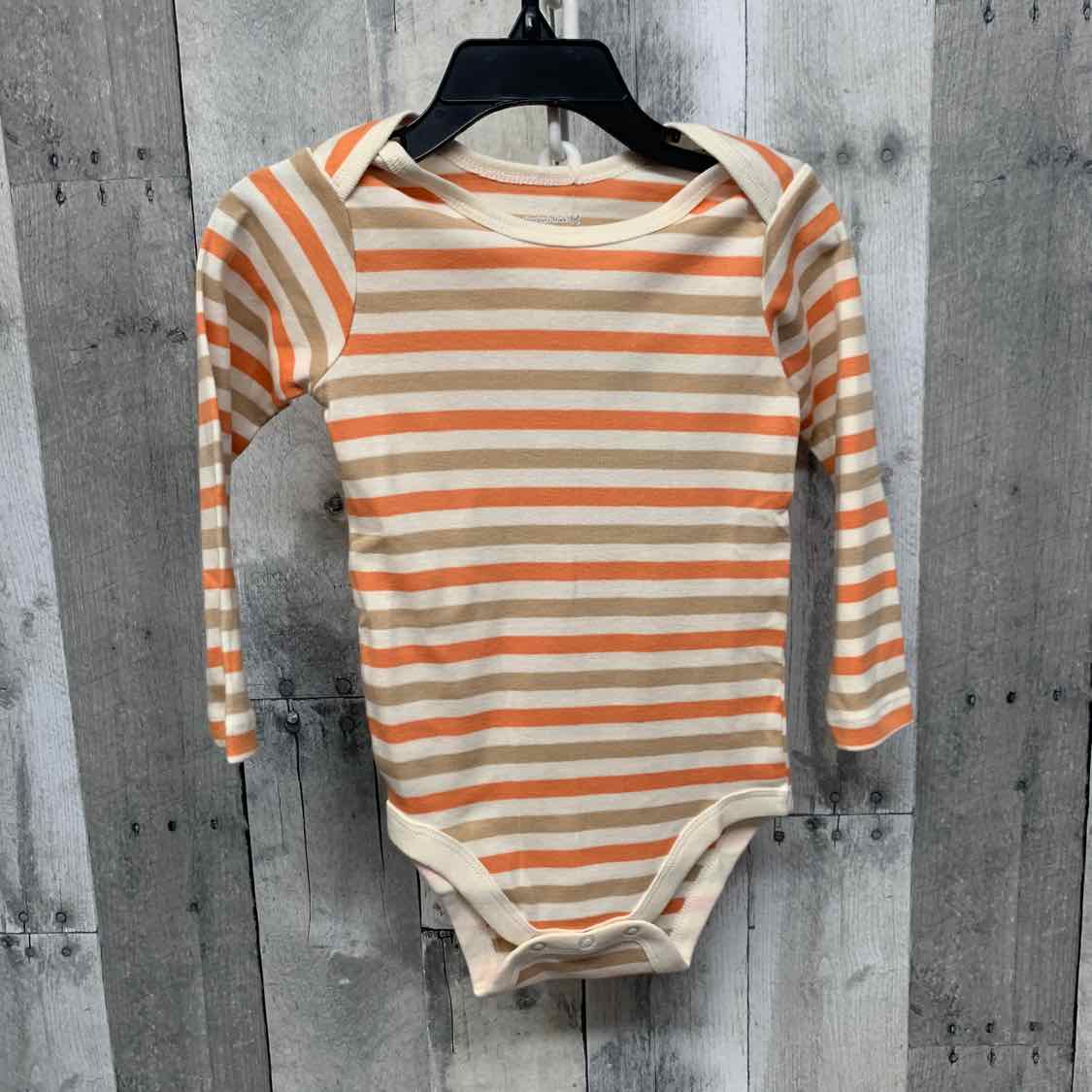 Size 12 Months Orange Striped Members Mark Bodysuit