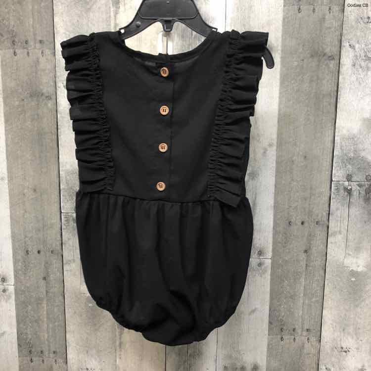 Size 3T Black Bailey's Blossoms Romper - OodlesCB