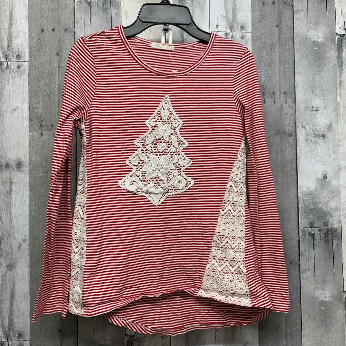 Size 12 Red/White Copper Key Long Sleeve Shirt