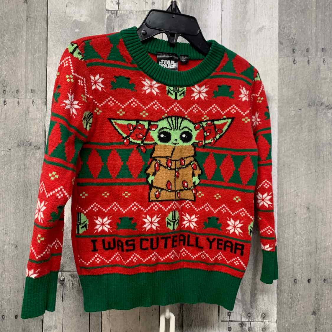 Size 2T Red/Green Star Wars Sweater - Outer