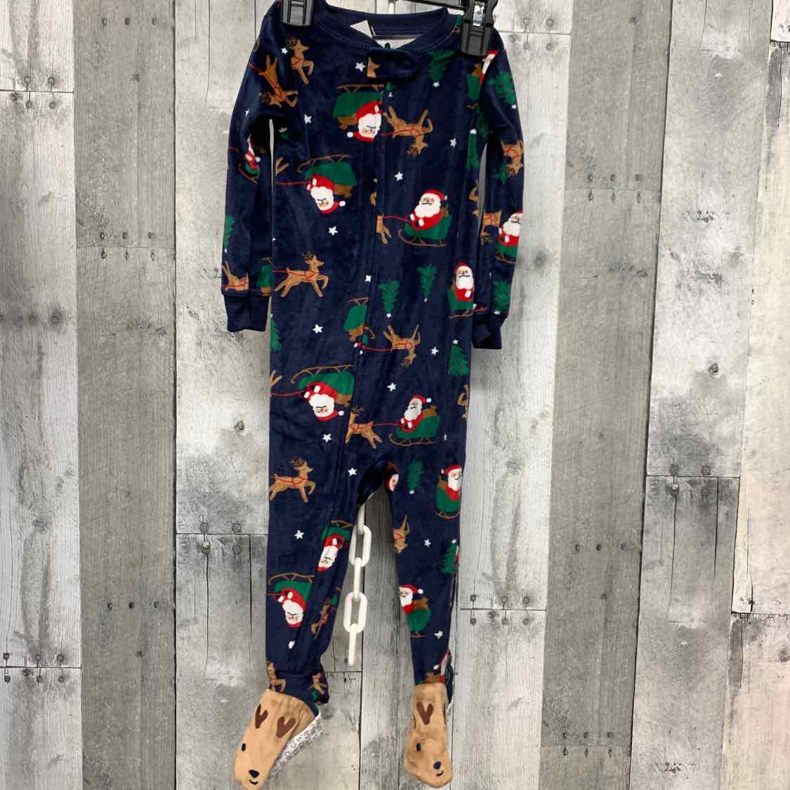 Size 18 Months Navy Print Child of Mine Footy PJs