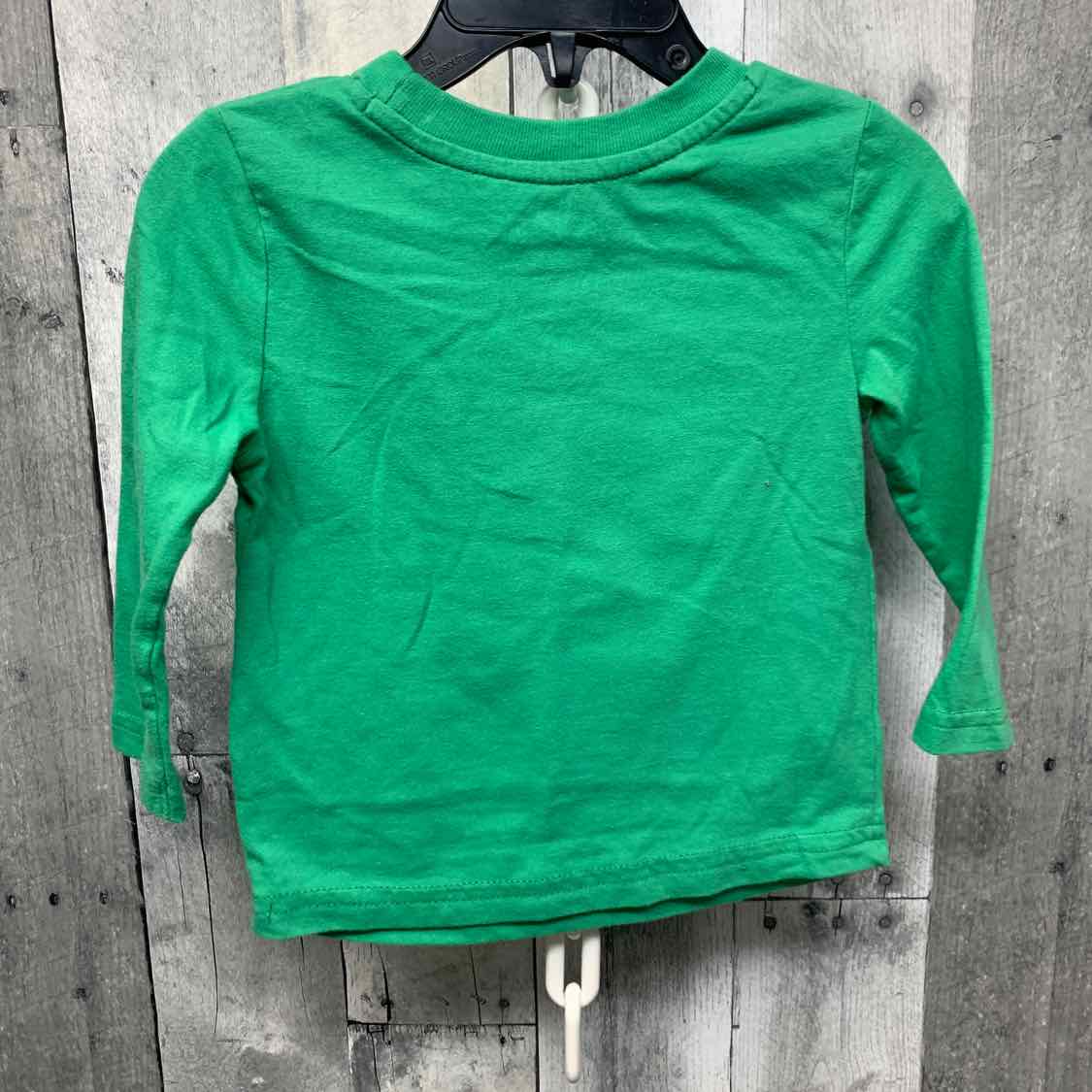 Size 12 Months Green Print Jumping Beans Long Sleeve Shirt