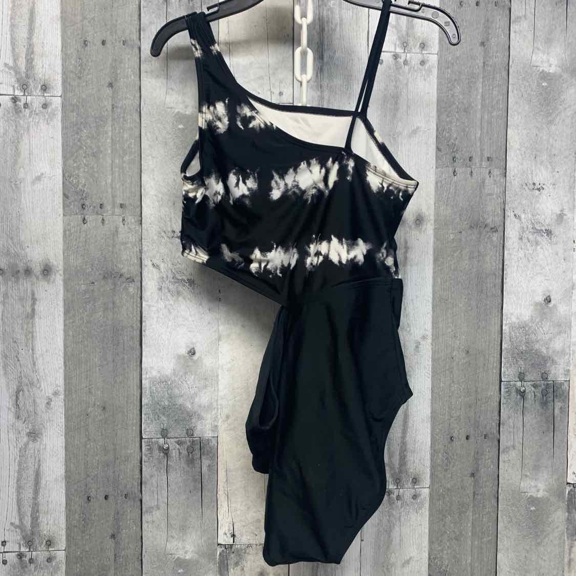 Size 14/16 Black/White More Than Magic Swim Suit - 1pc