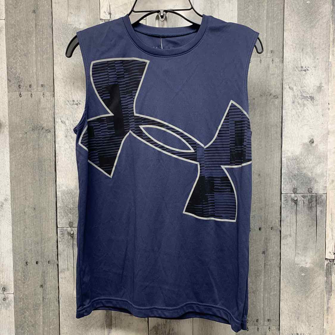 Size Large Navy Graphic Sport Brand Tank Top