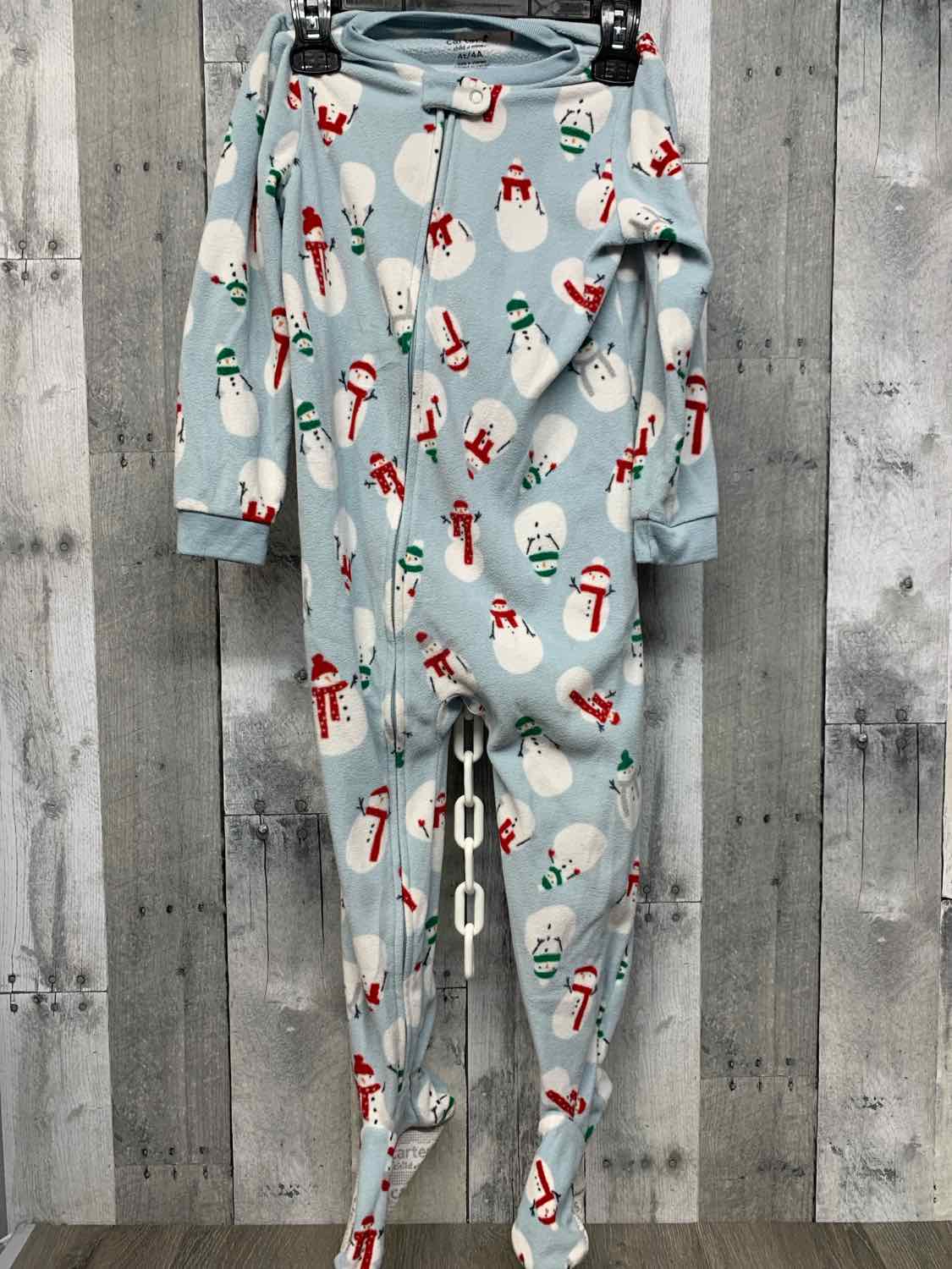 Size 4T Blue Print Child of Mine Footy PJs