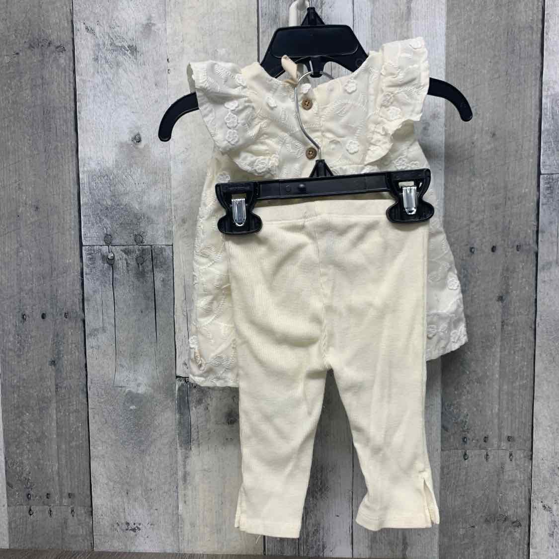 Size 3-6 Months White B Brand 2pc Dress - OodlesCB