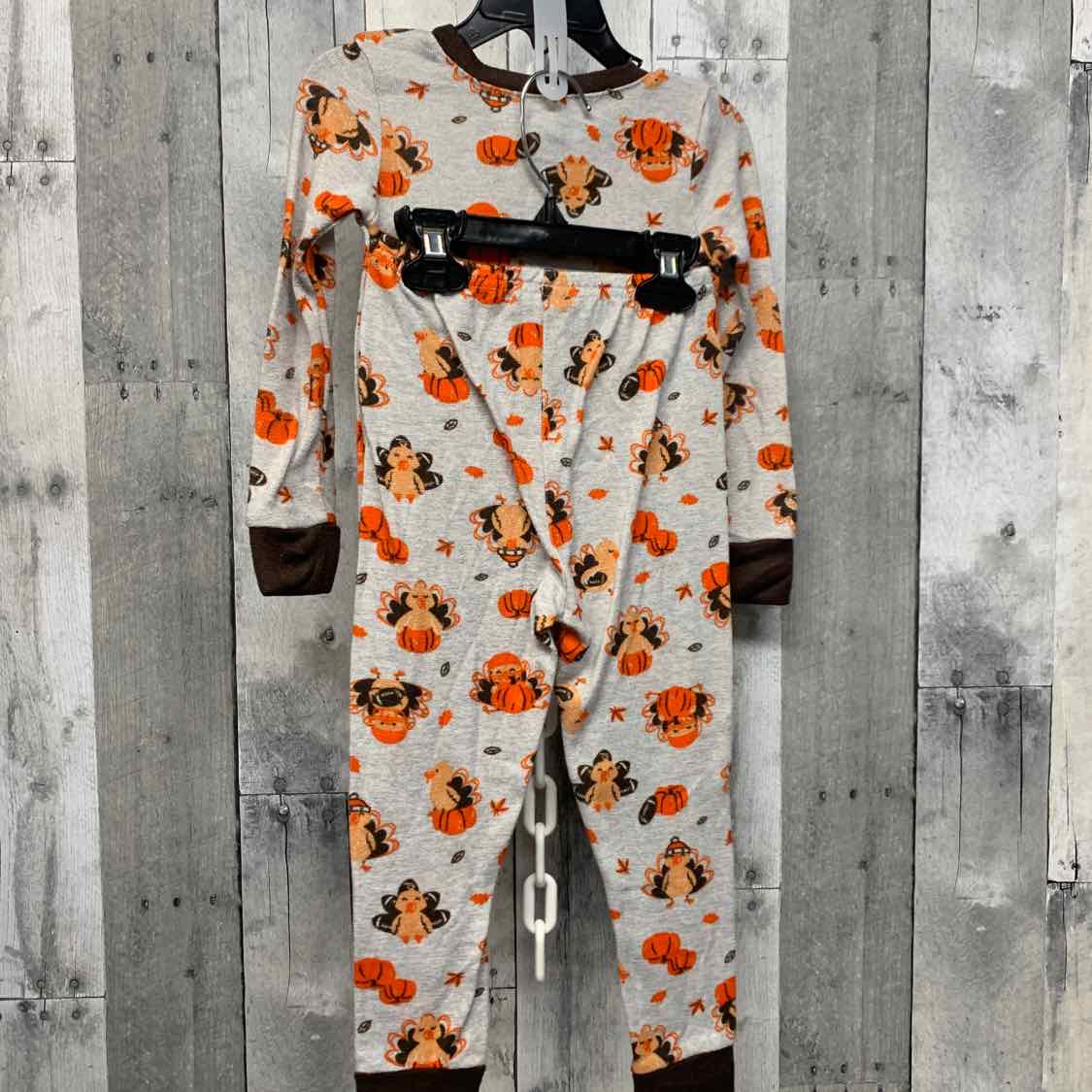 Size 3T Gray Print B Brand 2pc PJs