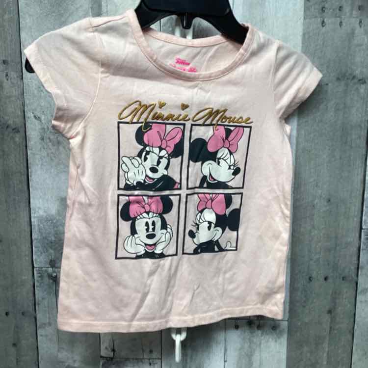 Size 6 Pink/Black Disney T Shirt - OodlesCB