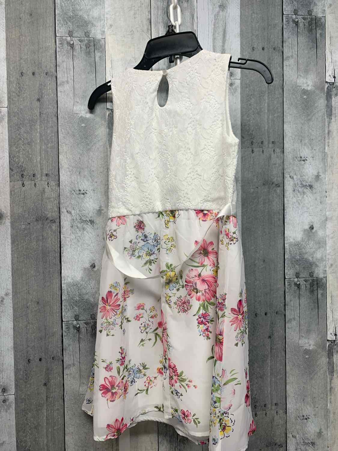 Size 10 White/Pink B Brand Dress