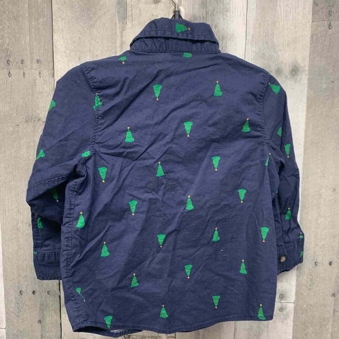 Size 2T Navy Print Old Navy LS Button Up