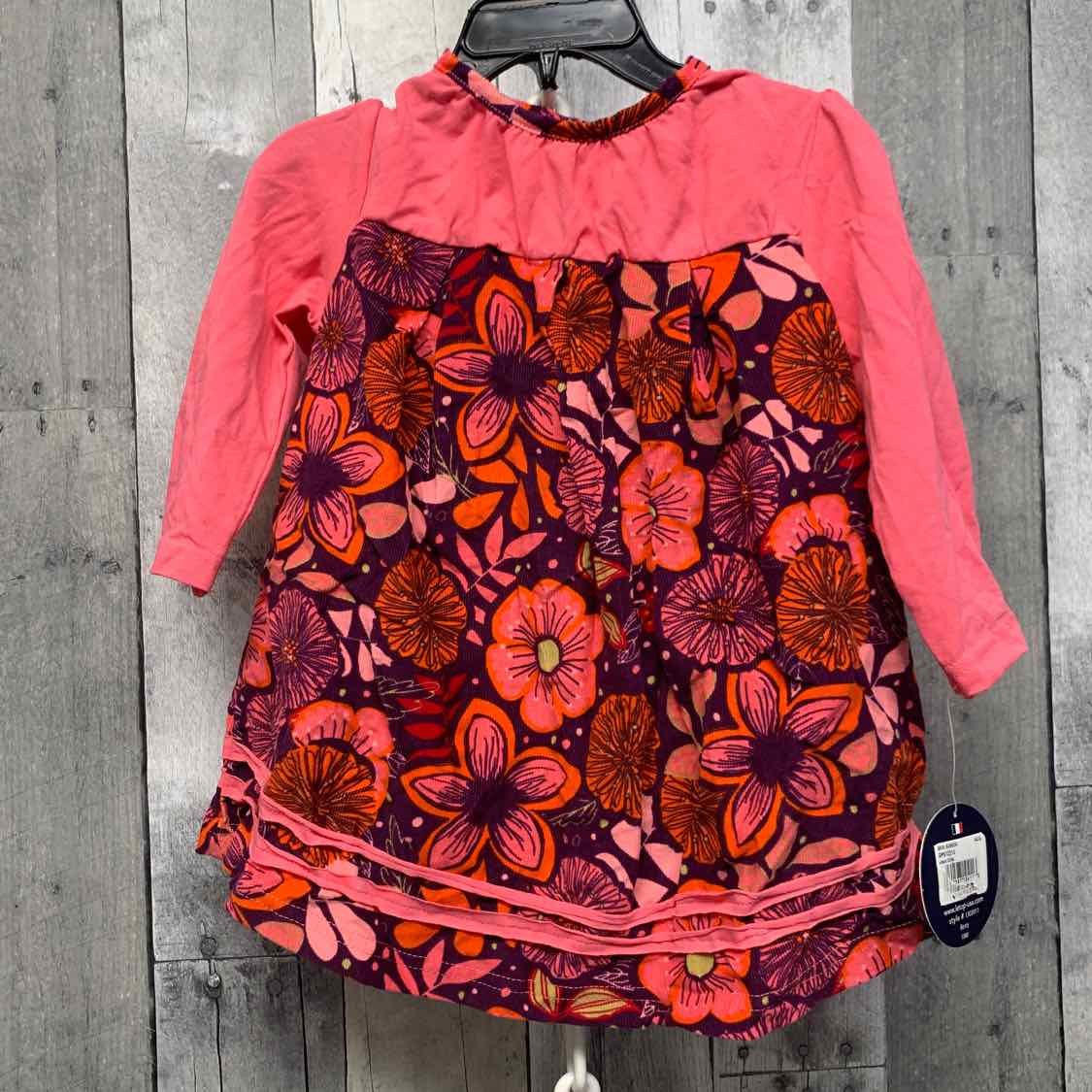 Size 18 Months Pink/Purple B Brand LS Dress