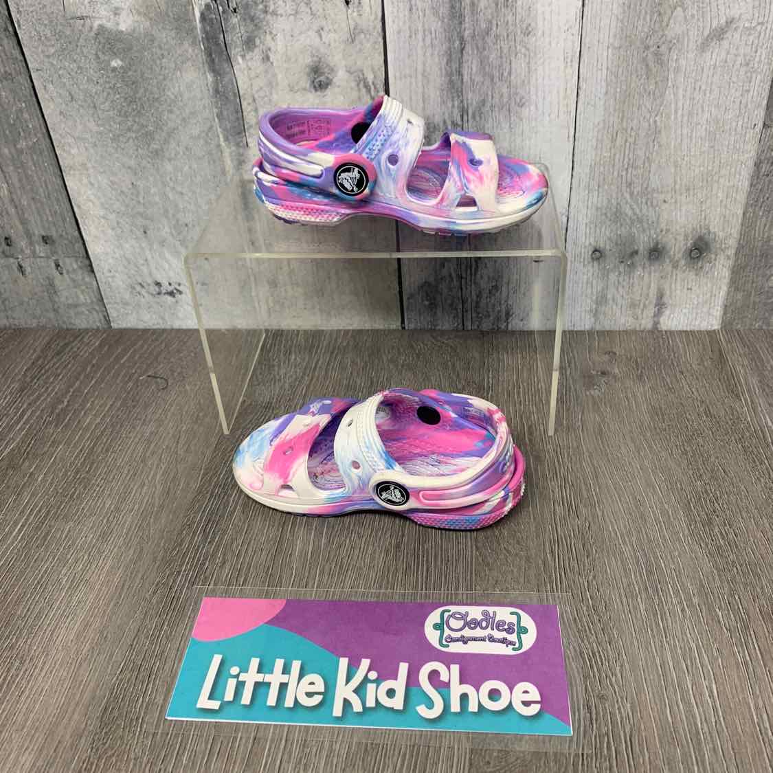 Size 6 Purple/Pink Crocs Sandals