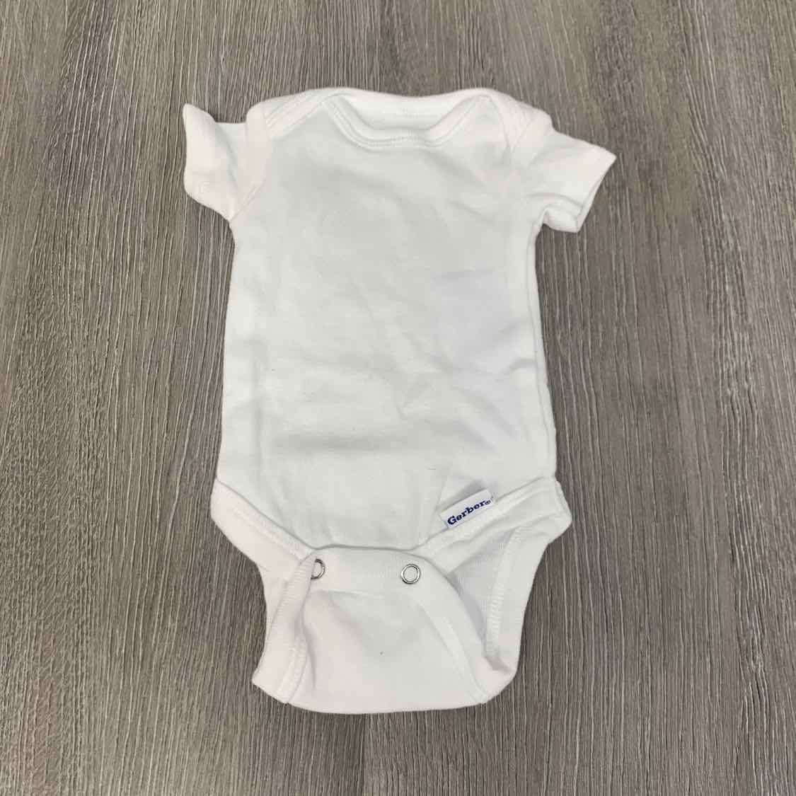 Size Preemie White Gerber Bodysuit - OodlesCB