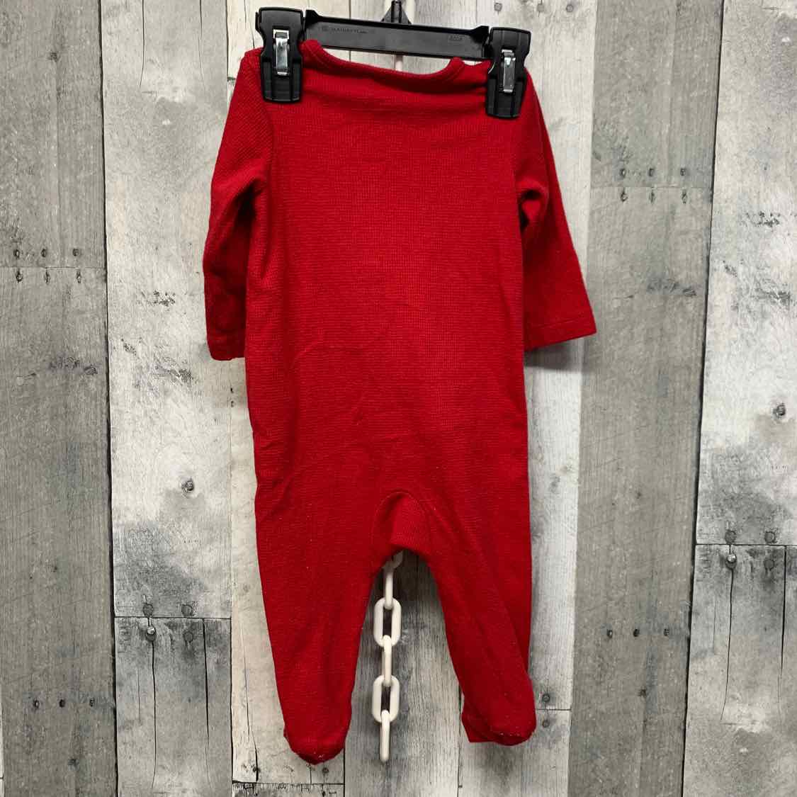 Size 3-6 Months Red/Green Child of Mine Footy PJs