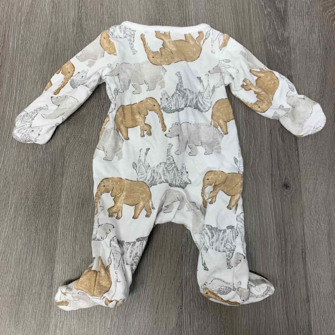 Size Preemie White Print Child of Mine Footy PJs