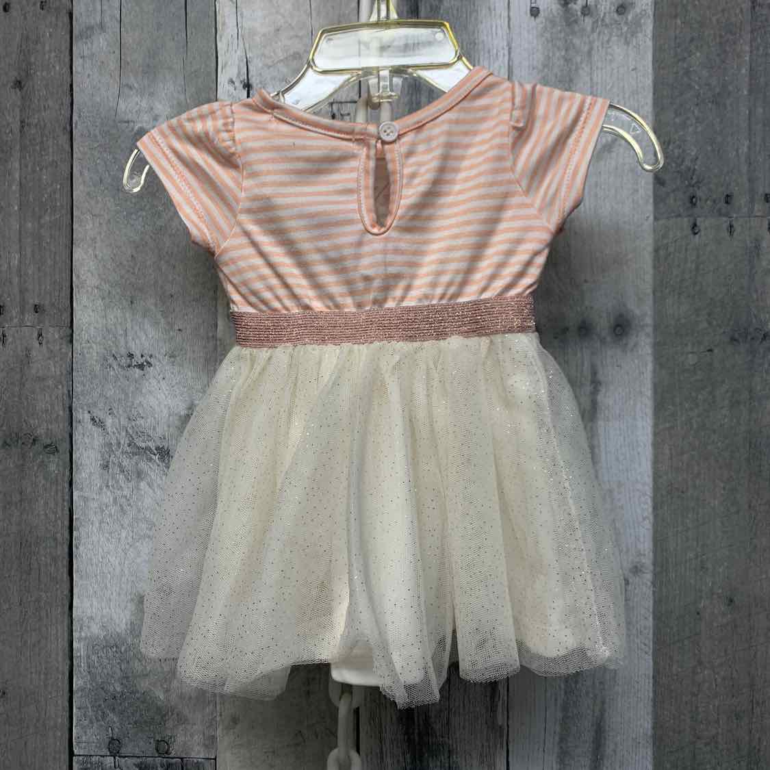 Size 0-3 Months Pink/Ivory Young Hearts Dress