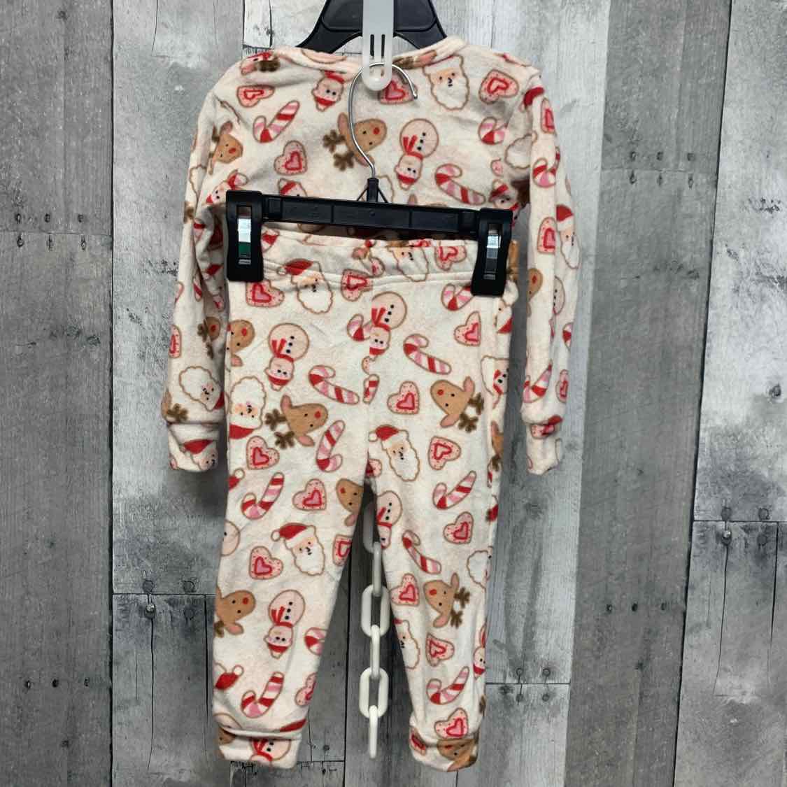 Size 18 Months Ivory/Red Holiday Brands 2pc PJs