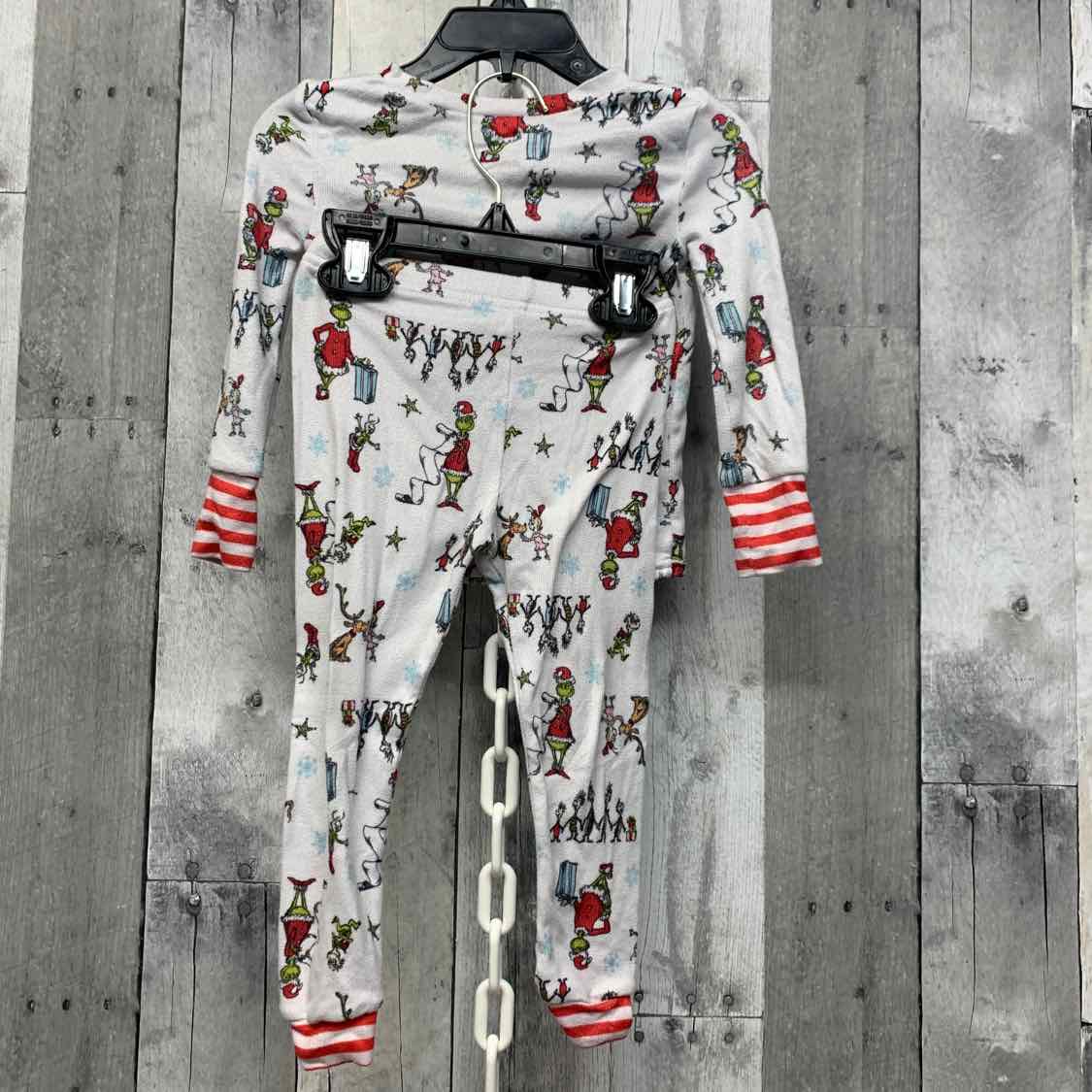 Size 2T White Dr Seuss 2pc PJs
