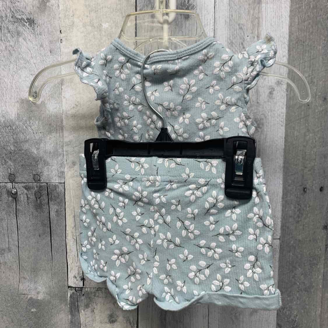 Size 0-3 Months Blue/White B Brand Shirt/Shorts