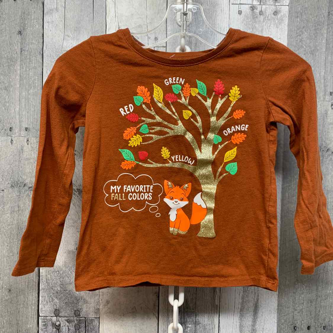 Size 4T Brown Children's Place Long Sleeve Shirt