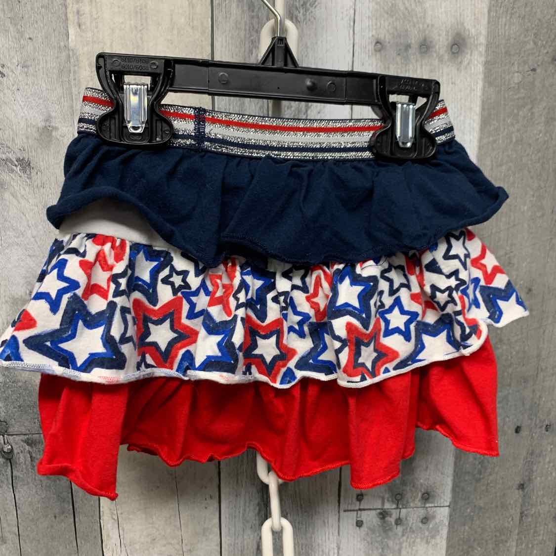 Size 2T Blue/Red Holiday Brands Skirt