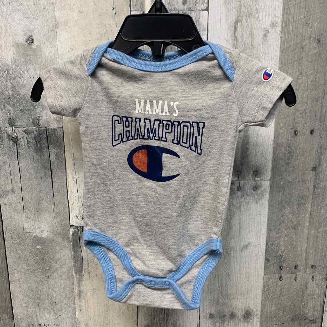 Size 3 Months Gray Graphic Champion Bodysuit