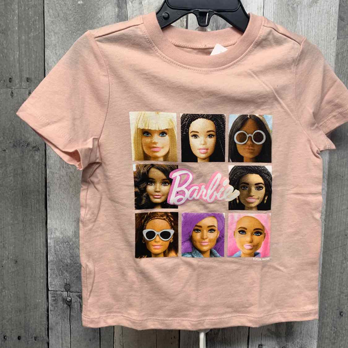 Size 2T Pink Graphic Barbie T Shirt