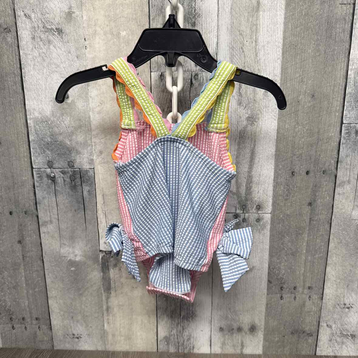 Size 12-18 Months Pink/White Mud Pie Swim Suit - 1pc