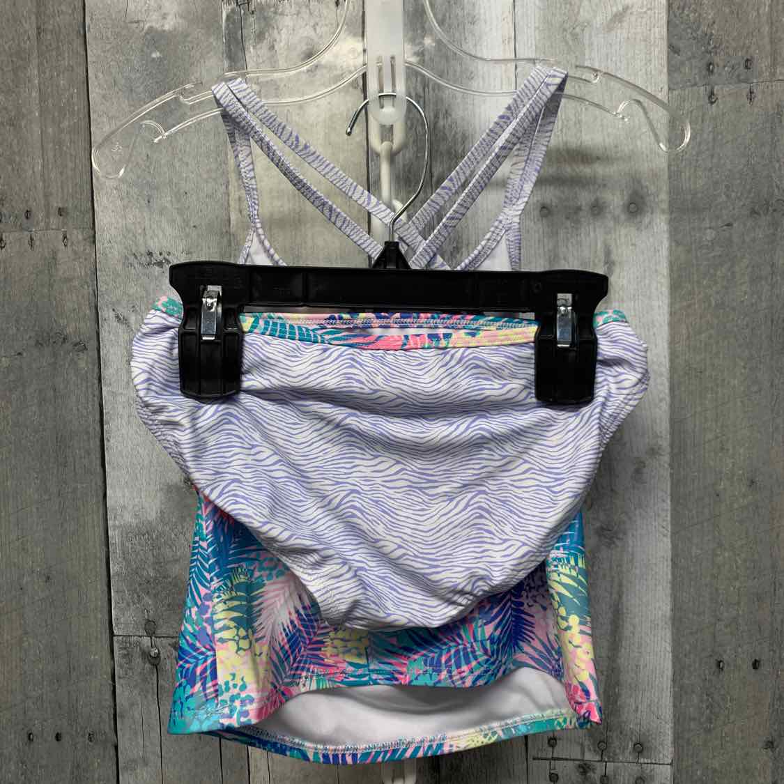 Size 10 Pink/Teal B Brand Swim Suit - 2pc+