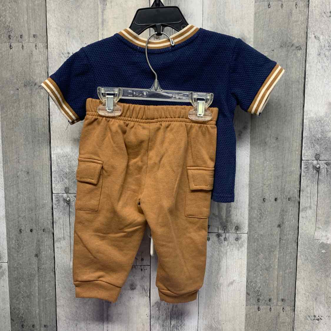 Size 12 Months Navy/Brown Rachel Shirt/Pants